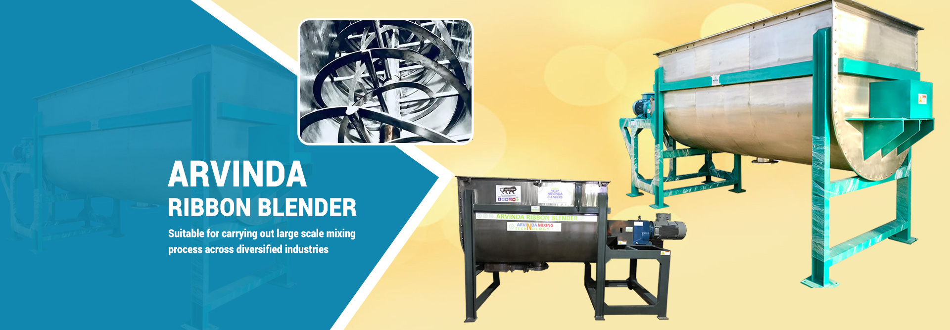 large-size-mild-steel-ribbon-blender